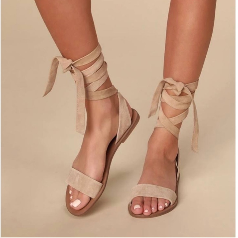 Steve Madden Reputation Suede Lace-Up Sandals